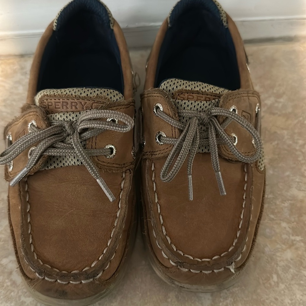Boys Sperry Velcro Topsiders size 11.5